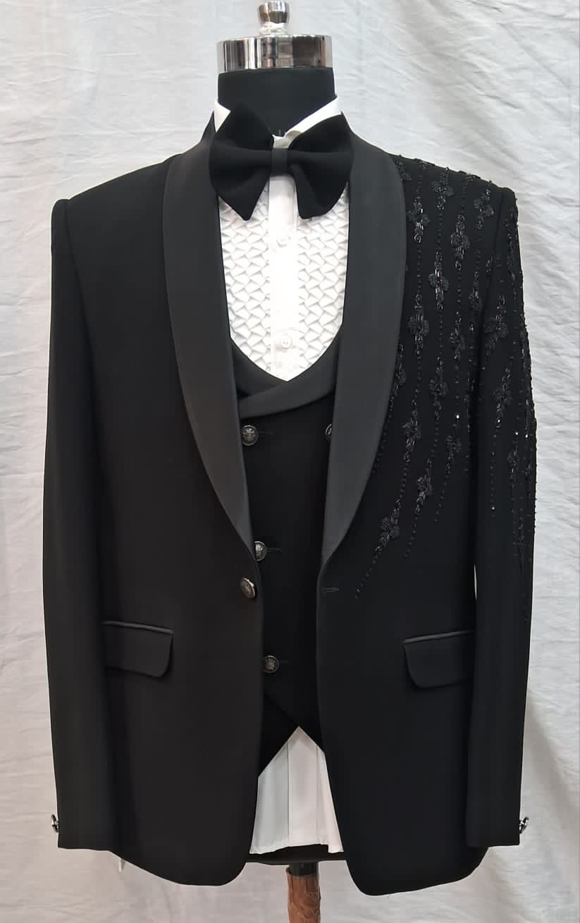Simple Black Tuxedo Suit